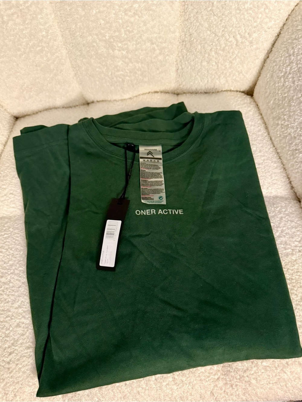 Oner Active Unisex Oversized Green Crewneck T-Shirt
